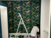 Tapete-Pfau-Blumen